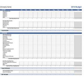Business Marketing Budget Template