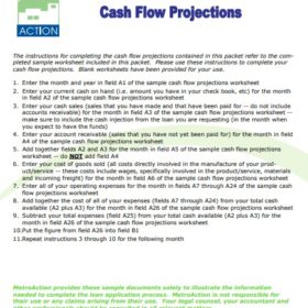 Cash Flow Projection Template PDF