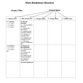 Management Work Breakdown Structure Format
