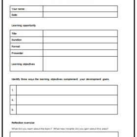 Home Schooling Study Record Template