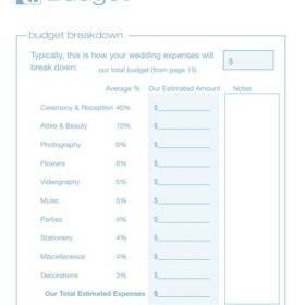 Wedding Budget Calculator Template