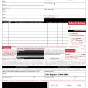 Bill of Lading Sample