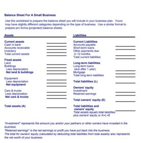 Company Profit Sheet Sample