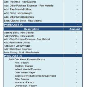 Cost of Good Sold Template