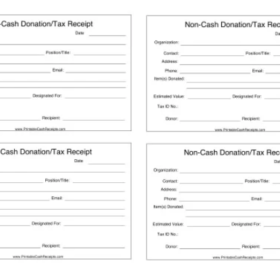 Donation Log Layout