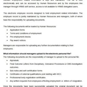 Employee Record Retention Template