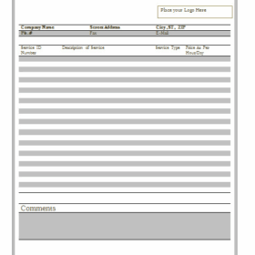 Hair Saloon Price List Template