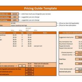 Price List Design Template