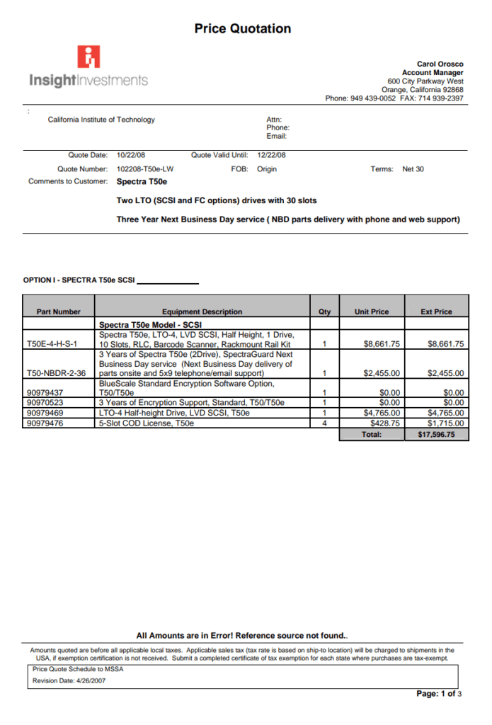 Price Quotation Template PDF