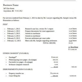 Standard Statement of Account Template