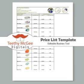Wholesale Price List Template