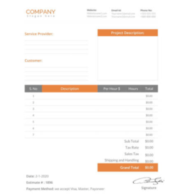 Work Estimate Form