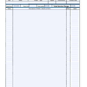 Auto Repair Invoice Format