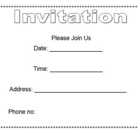 Blank Dinner Party Template