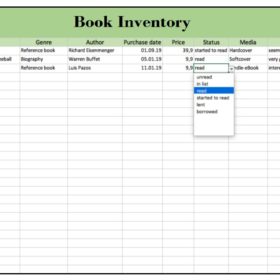Book Inventory Format
