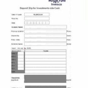 Cash Deposit Slip Format