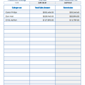 Commission Calculator Template