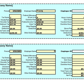 Employee Salary Paycheck Calculator Template