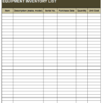 Equipment Inventory Templates | 15+ Free Xlsx, Docs & PDF Samples ...