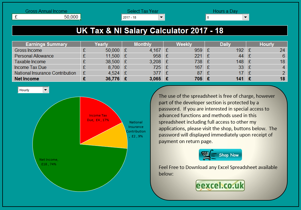 Free Net Salary Calculator Template