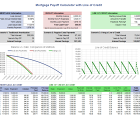 Home Mortgage Payoff Calculator Template