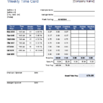 Employee Time Card Templates | 7+ Free Docs, Xlsx & PDF Formats ...