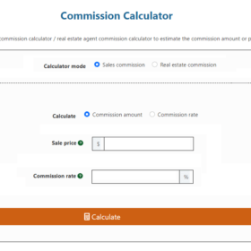 Real Estate Commission Calculator Sample