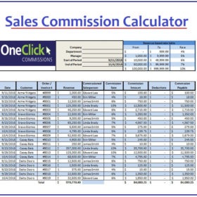 Sales Commission Calculator Template Excel