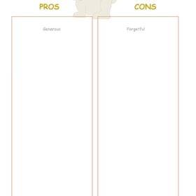 Blank Pros and Cons List Template