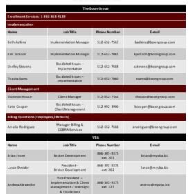 Client Contact List Template