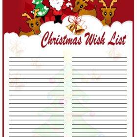 Sample Christmas Wish List Template
