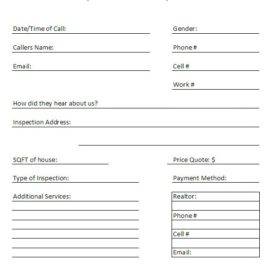 Telephone Call List Template MS Word