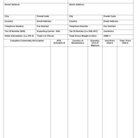 Commercial Invoice Template PDF