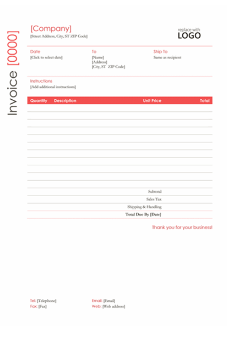 Business Sales Invoice Template