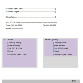 Direct Sales Invoice Template
