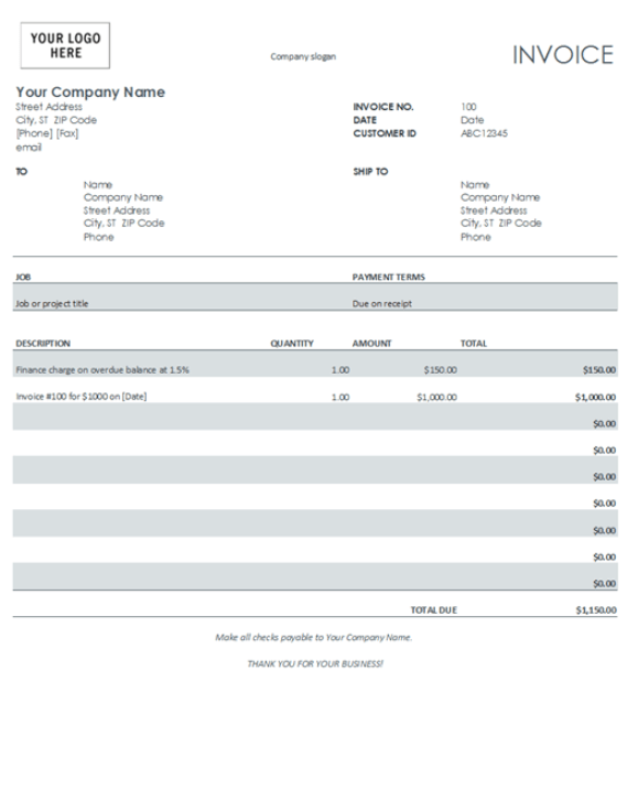 Sales Invoice Format