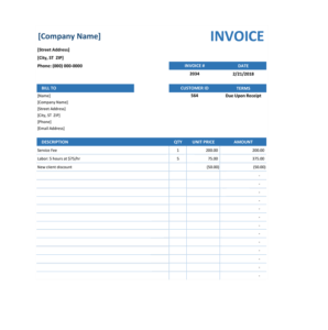 Service Invoice Templates | 19+ Free Printable Xlsx, Docs & PDF Formats ...