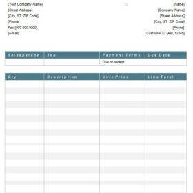 Service Invoice Template Free Download