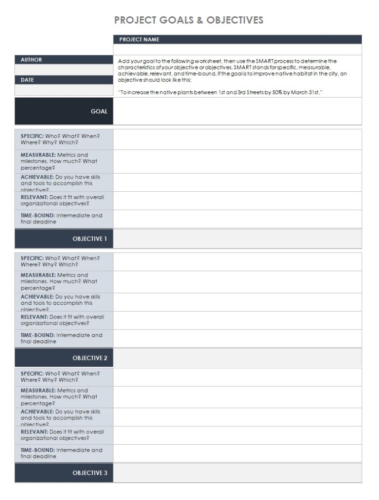 Goal Sheet Templates | 21+ Free Printable Xlx, Docs & PDF Formats