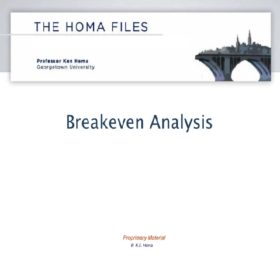 Break Even Analysis Worksheet Template