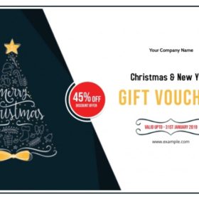 Blank Christmas Gift Voucher Template
