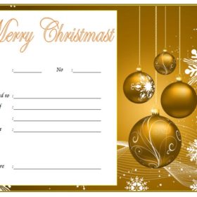 Christmas Gift Voucher Sample