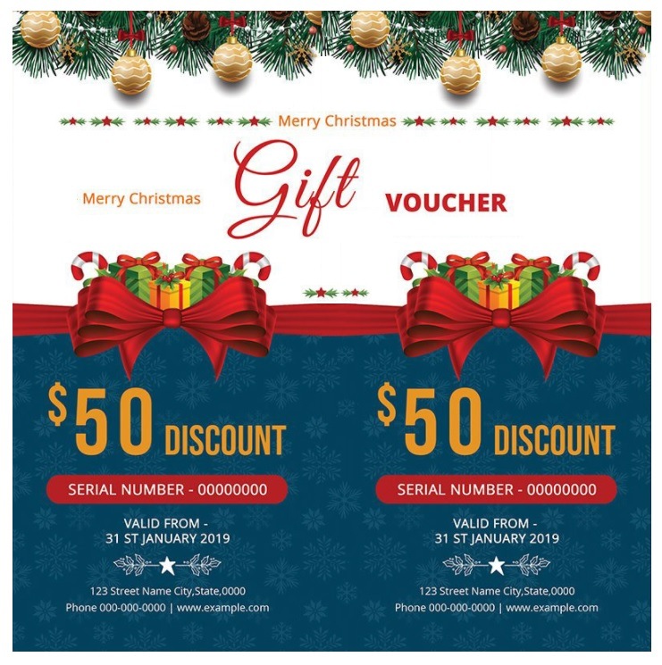 Christmas Gift Voucher Template