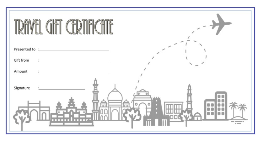 Christmas Travel Gift Voucher Template