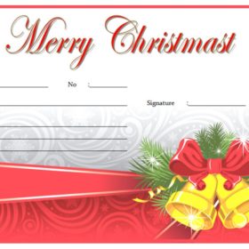 Merry Christmas Gift Voucher Template