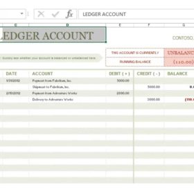 Ledger Account Format