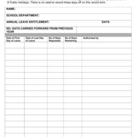 Annual Leave Record Form