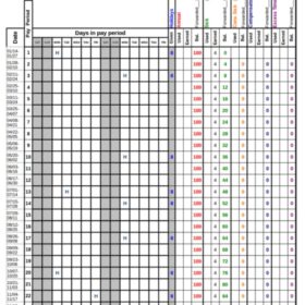 Annual Leave Sheet Template