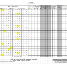 Yearly Leave Calculator Template