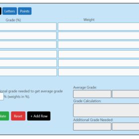 Class Grade Calculator Template Online
